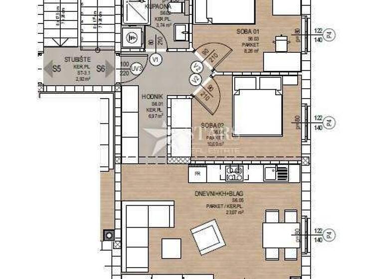 Wohnung zum Kauf 195.000 € 3 Zimmer 67 m² 2. Geschoss Kosi, Viskovo Viskovo