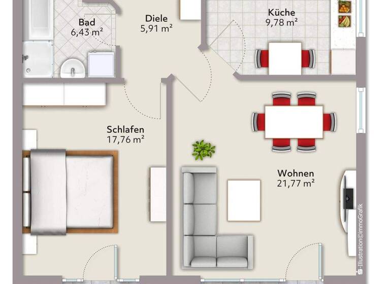 Wohnung zum Kauf 339.000 € 2 Zimmer 78 m² Wolkersdorf Traunstein 83278