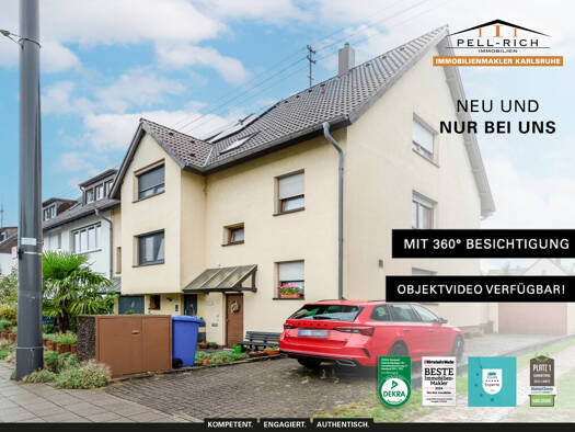 Doppelhaushälfte zum Kauf 429.000 € 5 Zimmer 121,2 m² 295 m² Grundstück Knielingen Karlsruhe 76187