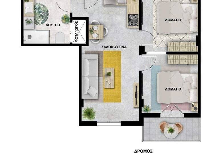 Studio zum Kauf 163.000 € 3 Zimmer 53 m² 2. Geschoss Thessaloniki