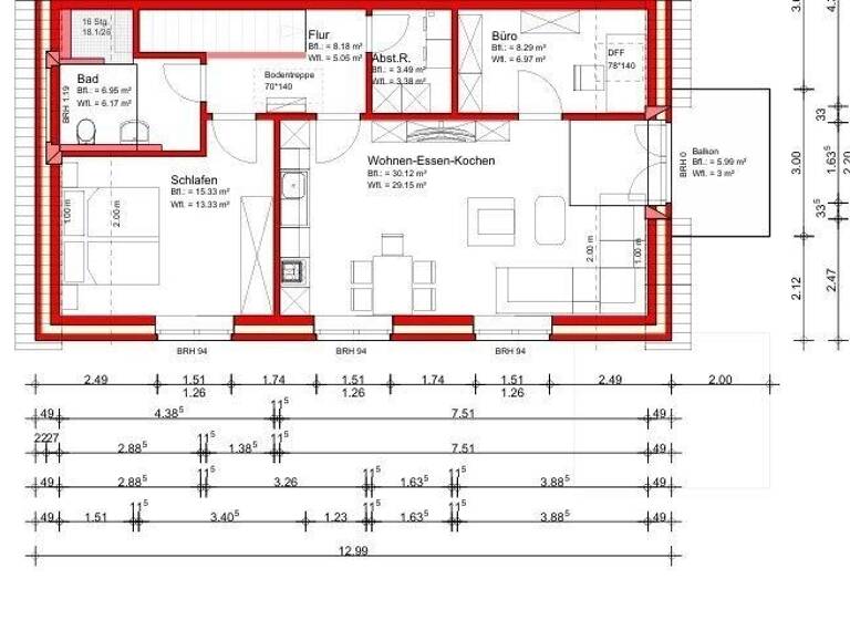 Wohnung zum Kauf - Neubau 279.000 € 3 Zimmer 74 m²<br/>Wohnfläche Dachgeschoss<br/>Geschoss Laxten Lingen-Brögbern 49811
