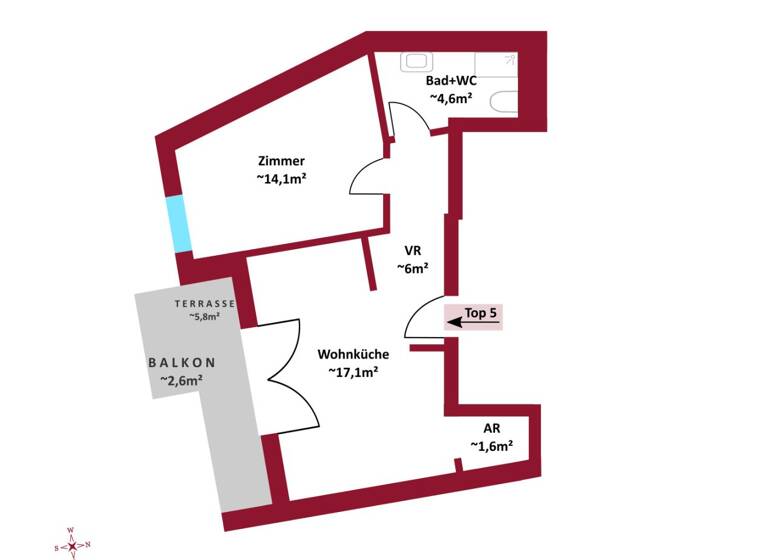 Wohnung zum Kauf - Erstbezug 230.000 € 2 Zimmer 43,4 m² 2. Geschoss Wien 1220