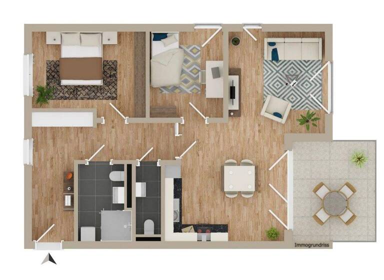Wohnung zur Miete - Erstbezug 1.160 € 3 Zimmer 81 m² frei ab 01.03.2026 Nordhorn 48527