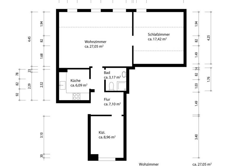 Wohnung zur Miete 497 € 3 Zimmer 70 m² 4. Geschoss frei ab sofort Plauensche Straße 23 Ostviertel Gera 07545