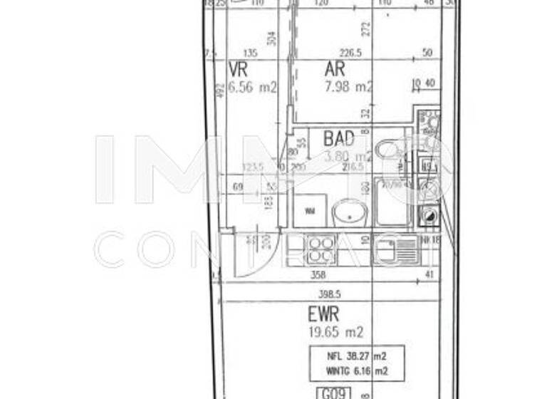 Wohnung zur Miete 550 € 2 Zimmer 38,3 m² 3. Geschoss Wien 1180