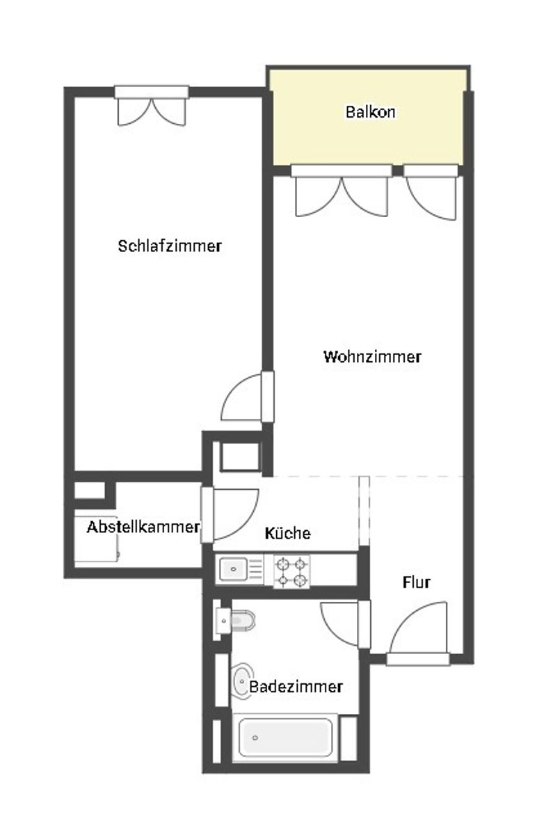 Wohnung zum Kauf 389.000 € 2 Zimmer 52,6 m²<br/>Wohnfläche 5.<br/>Geschoss Gallus Frankfurt am Main 60326