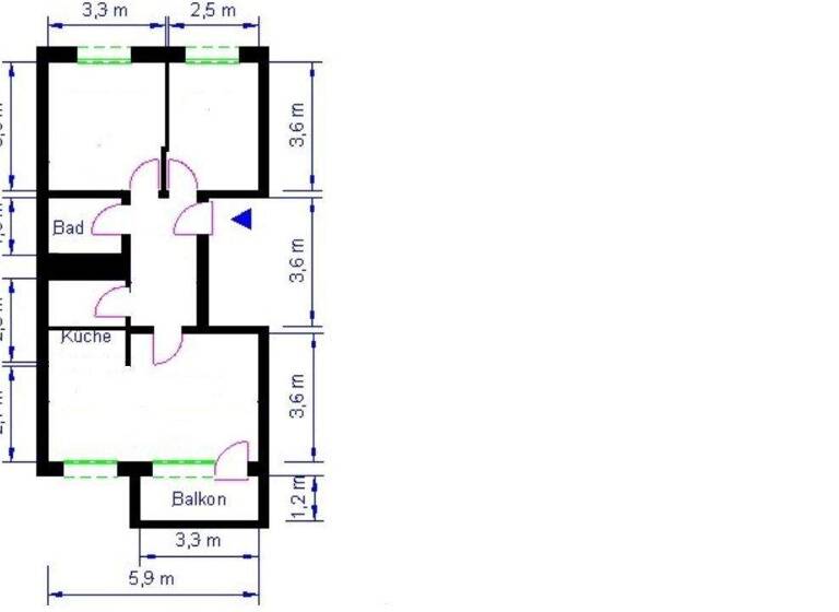 Wohnung zur Miete 419 € 3 Zimmer 55,9 m² 3. Geschoss Am Stadtblick 17 Neustädter Feld Magdeburg 39128