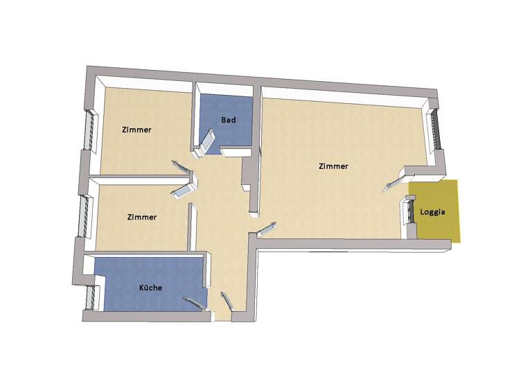 Wohnung zum Kauf 549.000 € 3 Zimmer 84 m²<br/>Wohnfläche ab sofort<br/>Verfügbarkeit Charlottenburg Berlin 10585