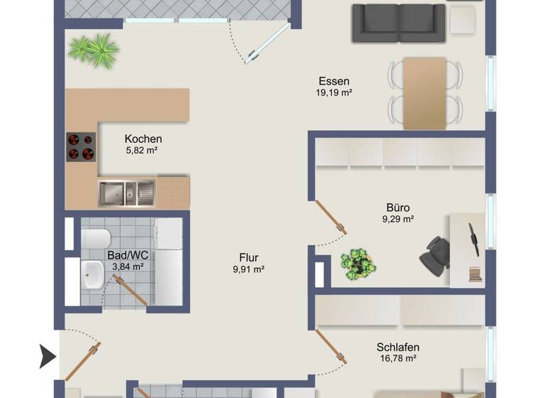 Wohnung zum Kauf 325.000 € 3 Zimmer 96,7 m² EG Dorum Wurster Nordseeküste 27639