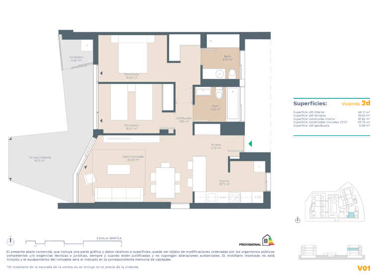 Wohnung zum Kauf - Erstbezug provisionsfrei 597.000 € 3 Zimmer 81,8 m² 2. Geschoss Palmanova 07181