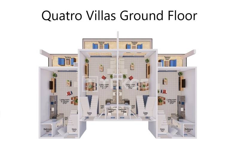 Doppelhaushälfte zum Kauf 430.000 € 4 Zimmer 135 m² 13.000 m² Grundstück Iskele 99860