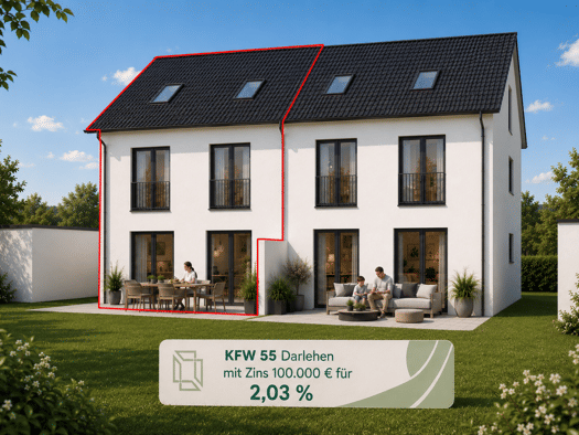 Doppelhaushälfte zum Kauf - Erstbezug provisionsfrei 740.000 € 5 Zimmer 157,8 m² 280 m² Grundstück Wartenberg Wartenberg 85456
