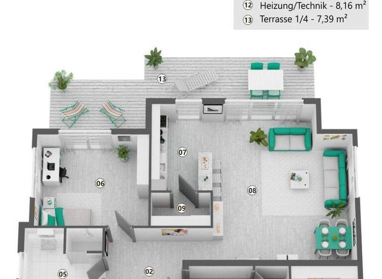 Wohnung zum Kauf 549.000 € 3 Zimmer 105,9 m² Angelmodde Münster 48167