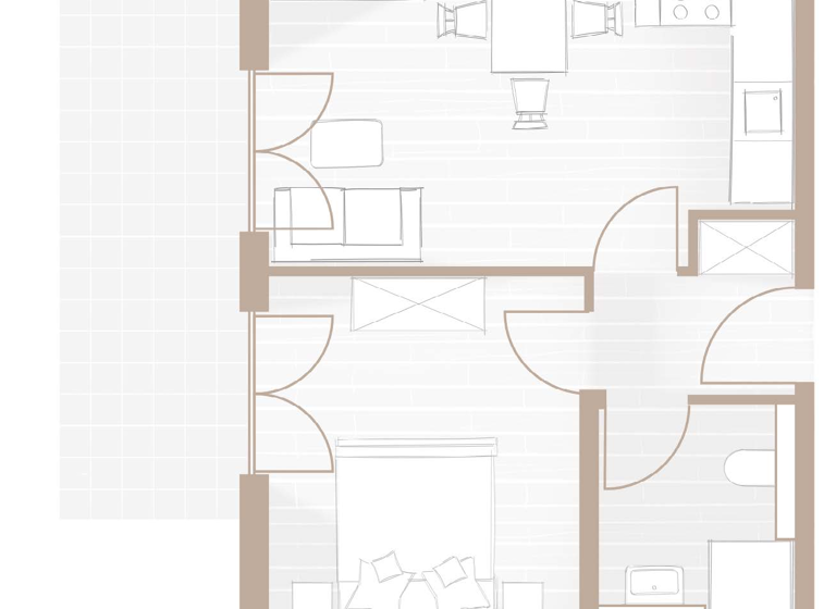 Wohnung zur Miete - Erstbezug 1.030 € 2 Zimmer 46,6 m² EG frei ab 01.03.2026 Anzing 85646