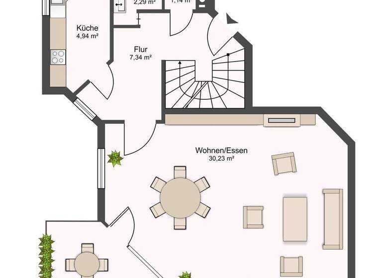Wohnung zur Miete Wohnen auf Zeit 1.240 € 4 Zimmer 119 m² frei ab sofort Stade 21682