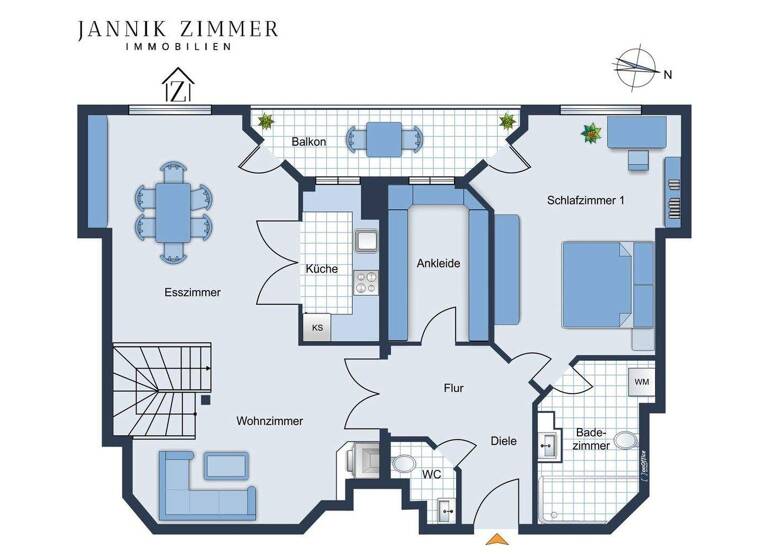 Maisonette zur Miete 3.490 € 4,5 Zimmer 141,3 m² 4. Geschoss Schwabing-West München 80801
