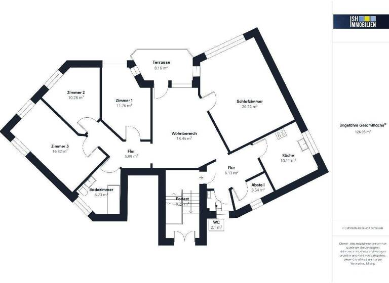 Wohnung zur Miete 1.200 € 5 Zimmer 118 m² EG Stade 21684