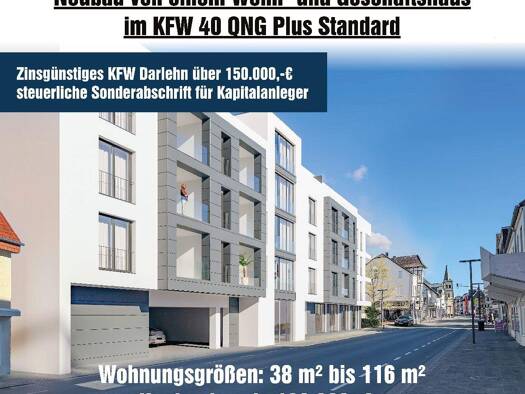 Penthouse zum Kauf - Erstbezug provisionsfrei 252.900 € 2 Zimmer 58,8 m² 3. Geschoss frei ab 31.12.2027 Bad Lippspringe 33175