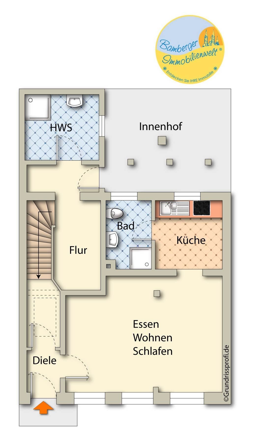 Reihenmittelhaus zum Kauf 620.000 € 4,5 Zimmer 143,3 m²<br/>Wohnfläche 80 m²<br/>Grundstück Oberer Kaulberg Panzerleite Bamberg 96049