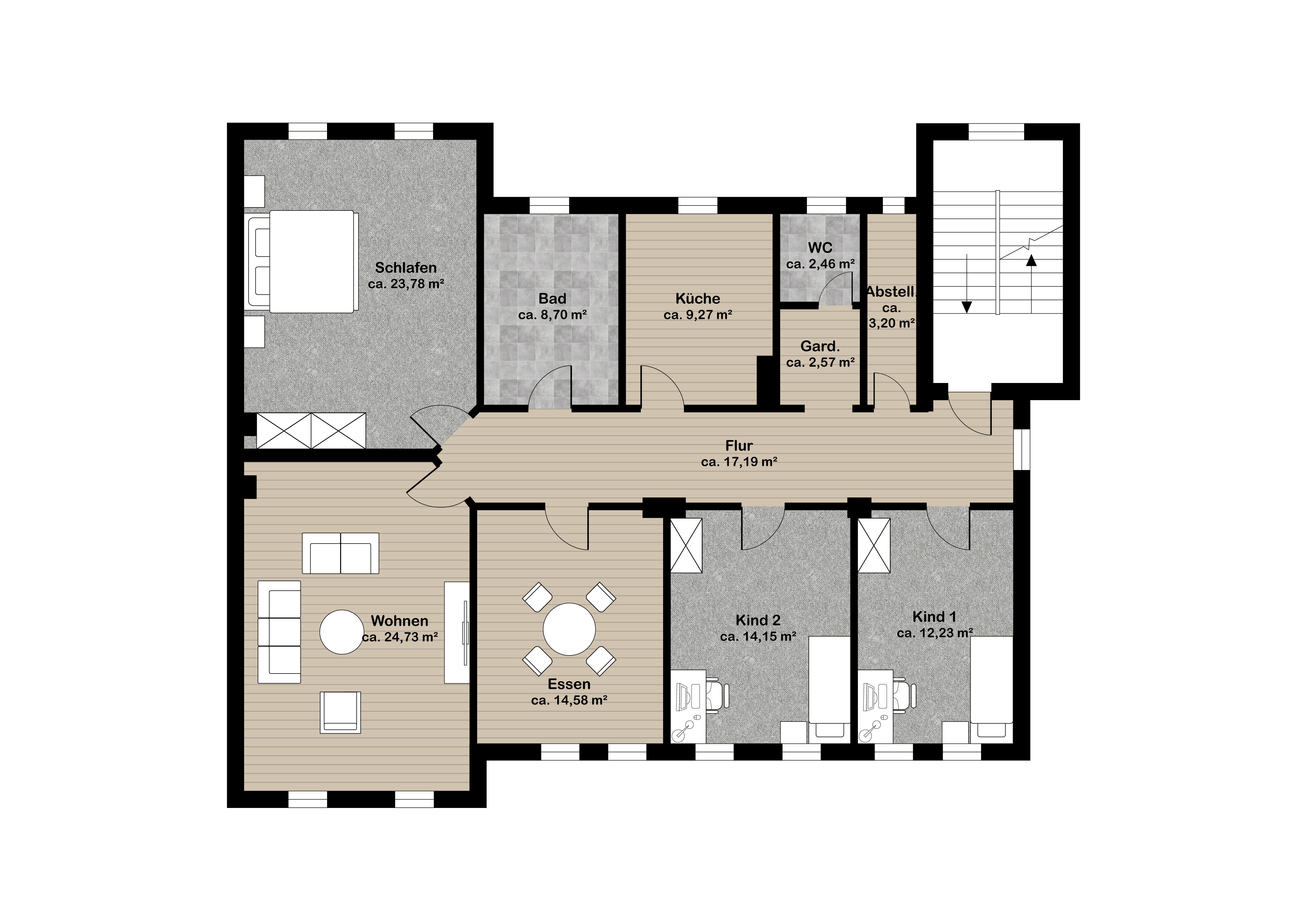 Wohnung zum Kauf 399.000 € 5 Zimmer 133 m²<br/>Wohnfläche ab sofort<br/>Verfügbarkeit Brühlervorstadt Erfurt 99096