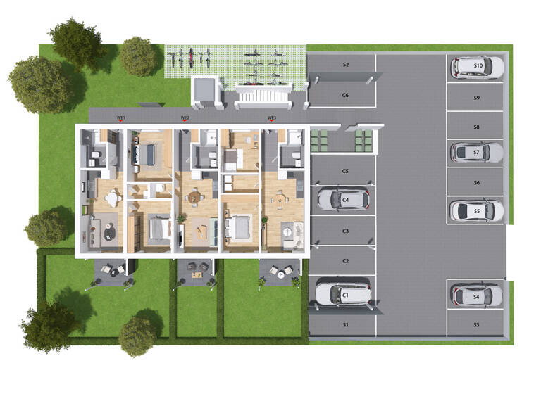 Wohnung zum Kauf 264.900 € 2 Zimmer 57,1 m²<br/>Wohnfläche EG<br/>Geschoss Salching Salching 94330