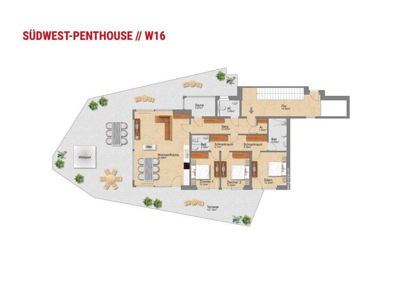 Penthouse zum Kauf 1.090.000 € 4 Zimmer 116,5 m² Ebbs 6341