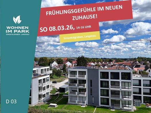 Wohnung zum Kauf - Neubau provisionsfrei 318.900 € 2 Zimmer 61,3 m² EG Am Simontalgraben 23 Langenau 89129
