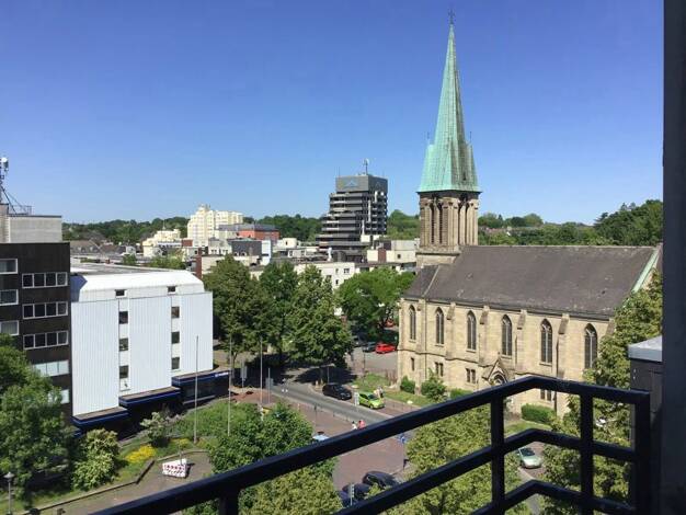 Wohnung zur Miete nur mit Wohnberechtigungsschein 239 € 2 Zimmer 59,1 m² 7. Geschoss frei ab 29.06.2025 Dreiringplatz 4 Steele Essen 45276