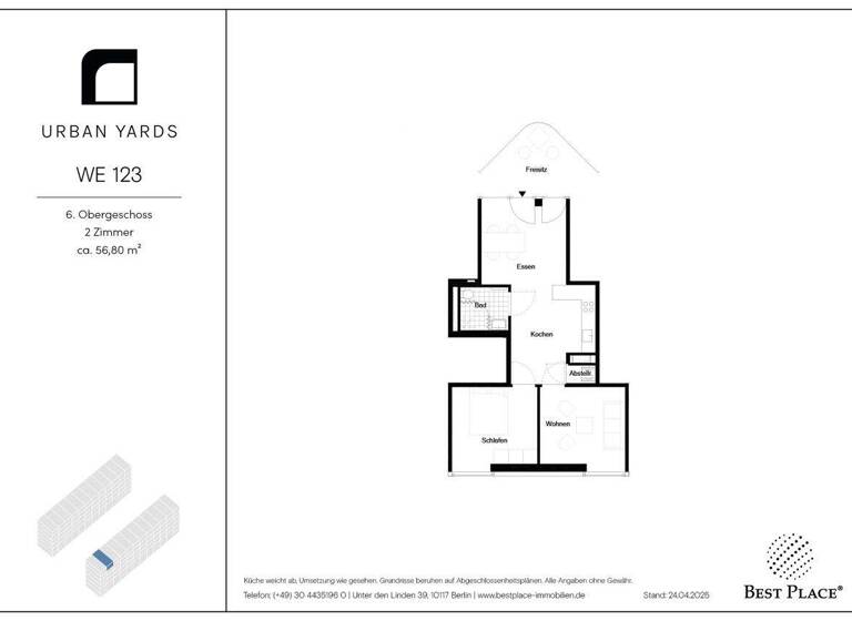 Wohnung zur Miete - Erstbezug 1.258 € 2 Zimmer 56,8 m² 6. Geschoss Lion-Feuchtwanger Straße 61 Kaulsdorf Berlin 12619