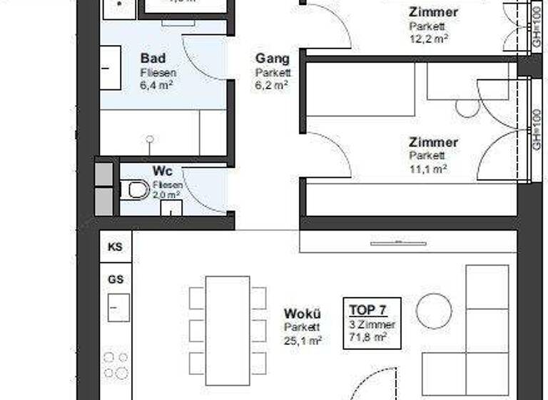 Wohnung zum Kauf 370.000 € 3 Zimmer 71,8 m² St. Pölten 3100
