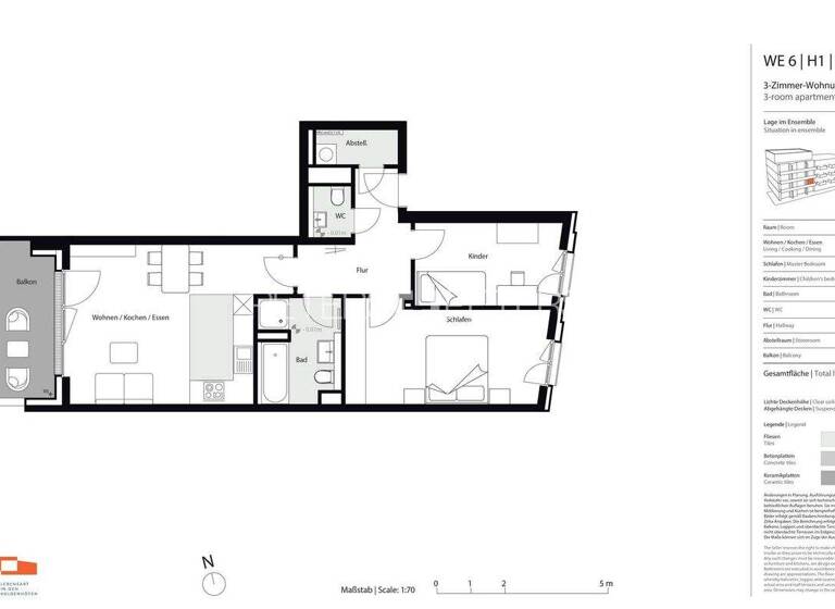 Wohnung zum Kauf - Erstbezug provisionsfrei 749.000 € 3 Zimmer 77,1 m² 1. Geschoss Ottensen Hamburg 22763