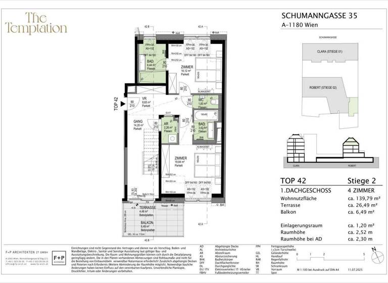 Wohnung zum Kauf - Erstbezug 1.610.700 € 4 Zimmer 140,1 m² Schumanngasse 35 Wien 1180