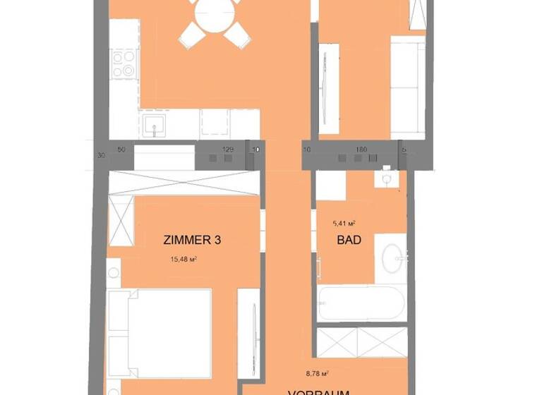 Wohnung zum Kauf - Erstbezug provisionsfrei 549.000 € 3 Zimmer 65 m² 2. Geschoss Wien 1060