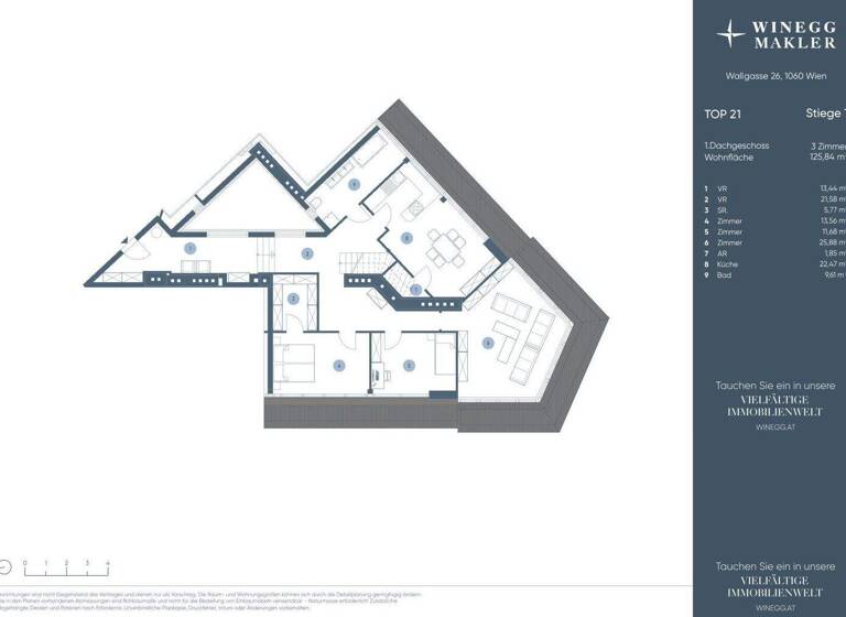 Wohnung zum Kauf 1.590.000 € 4 Zimmer 209 m² Wien 1060