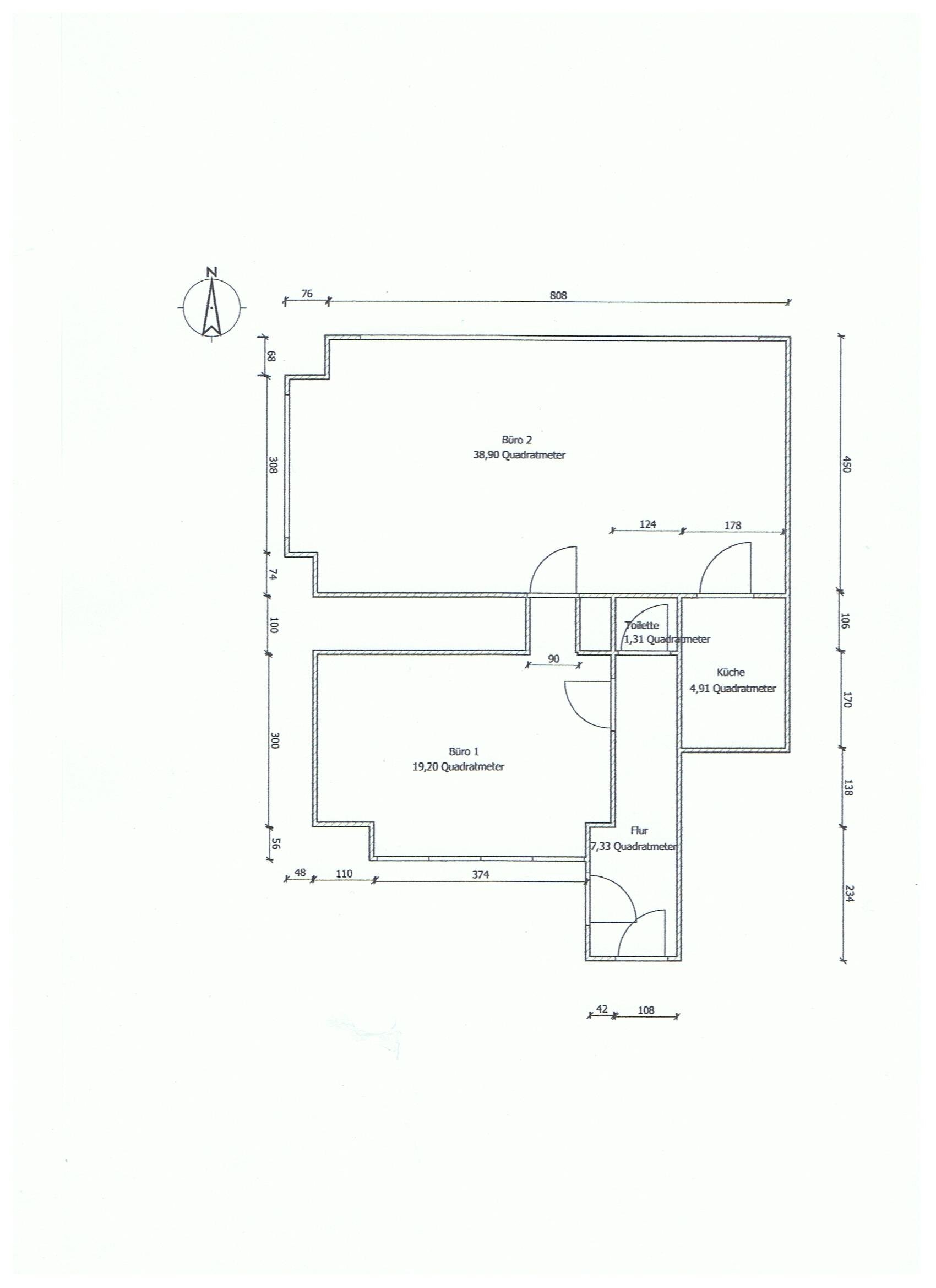 Bürofläche zur Miete provisionsfrei 315 € 2 Zimmer 72 m²<br/>Bürofläche Neue Halberstädter Straße 8 Blankenburg Blankenburg 38889