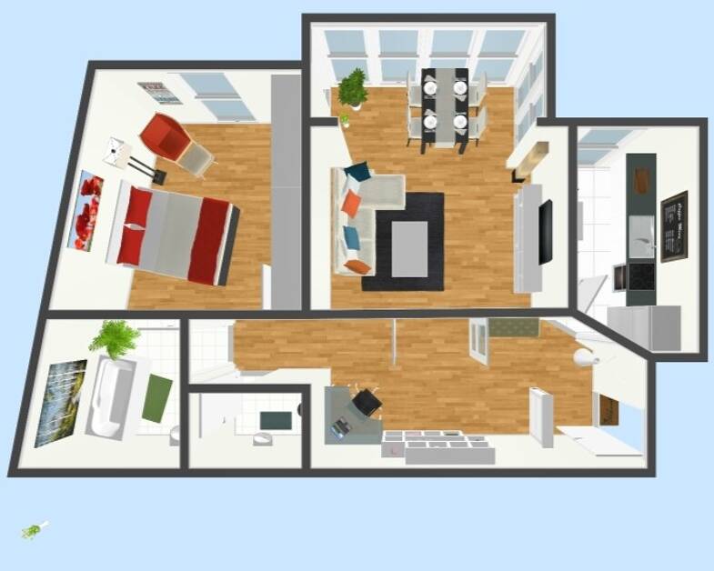 Wohnung zur Miete 520 € 2 Zimmer 71 m² 2. Geschoss frei ab sofort Rüssenstraße 19 Wahlbezirk 12 Suhl 98527