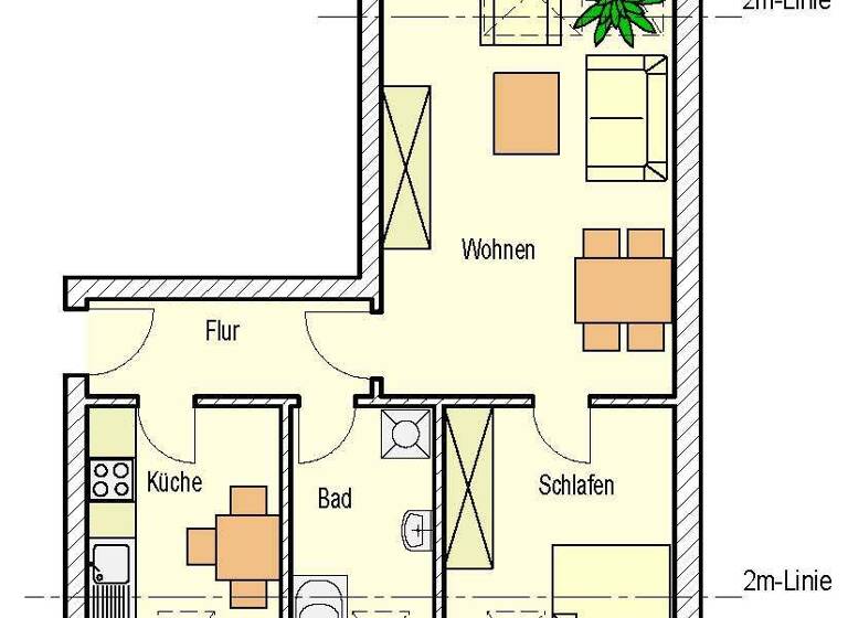 Wohnung zur Miete 464 € 2 Zimmer 40,5 m² 2. Geschoss frei ab sofort Sperberweg 5 Kernstadt Nord Peine 31224