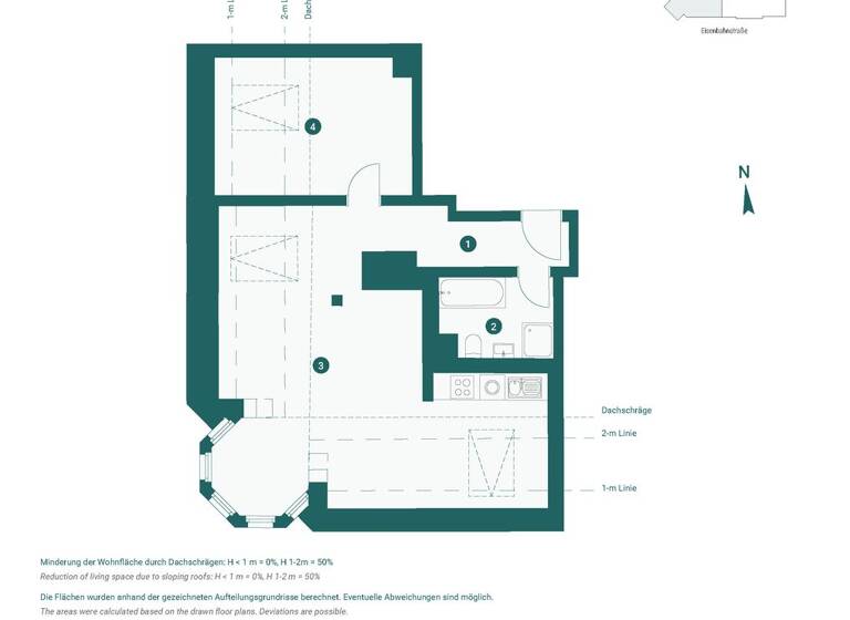 Wohnung zum Kauf provisionsfrei 139.000 € 2 Zimmer 54 m² 5. Geschoss Eisenbahnstraße 149 Volkmarsdorf Leipzig 04315