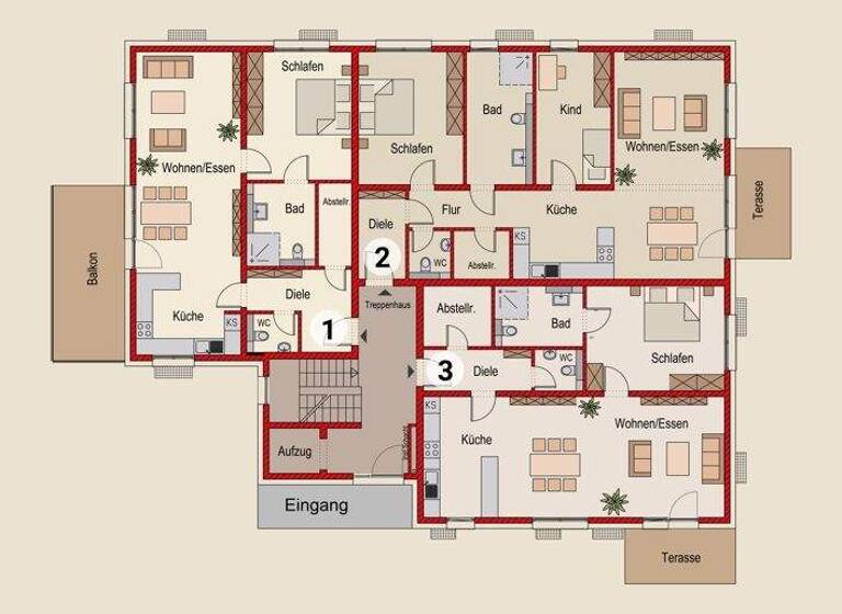 Wohnung zum Kauf 396.344 € 3 Zimmer 107,1 m² EG Alsweiler Marpingen / Alsweiler 66646