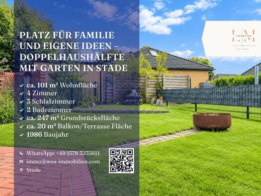Doppelhaushälfte zum Kauf 210.000 € 4 Zimmer 101 m² 247 m² Grundstück Bützfleth Stade 21683