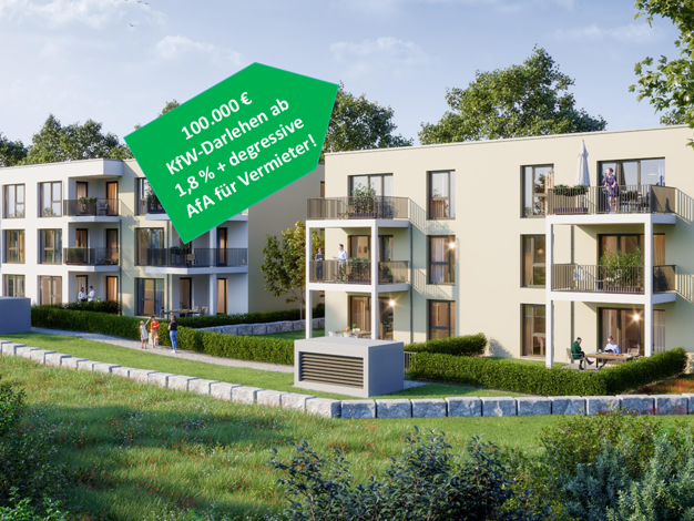 Wohnung zum Kauf - Neubau provisionsfrei 445.000 € 3 Zimmer 87,7 m² 1. Geschoss frei ab sofort Raiffeisenstraße Neunkirchen Neunkirchen a.Brand 91077