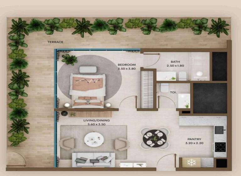 Wohnung zum Kauf - Erstbezug provisionsfrei 215.183 € 2 Zimmer 68,8 m² Dubai