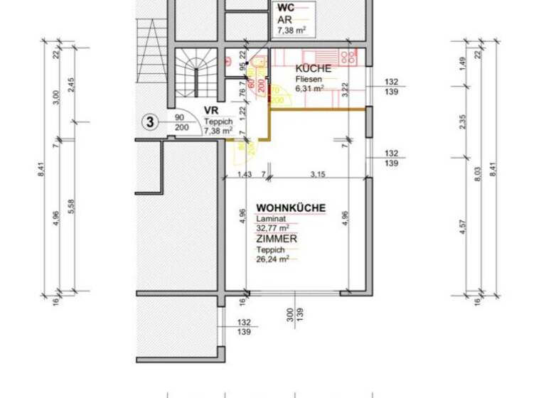 Wohnung zum Kauf 399.000 € 3 Zimmer 88,5 m² 1. Geschoss Wien 1190