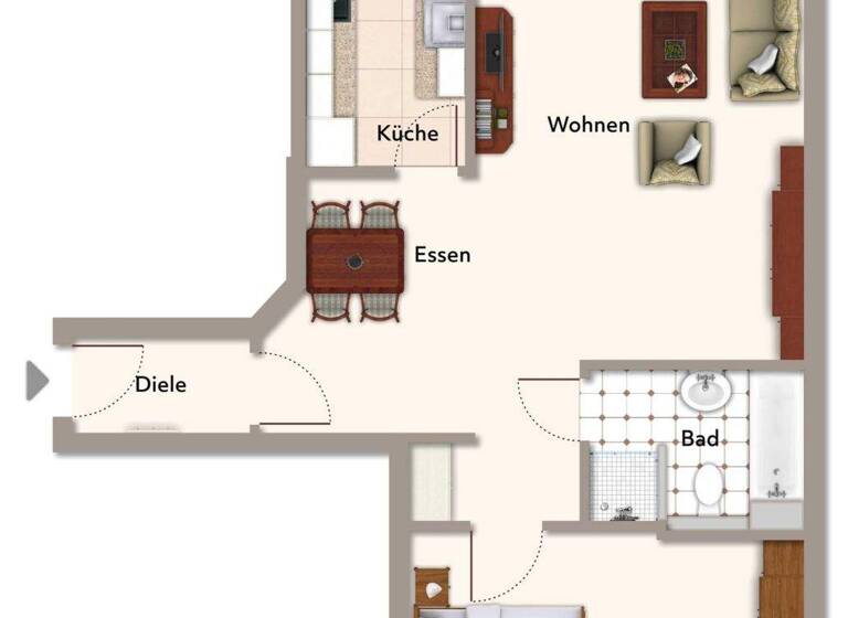 Wohnung zur Miete 500 € 2 Zimmer 76,4 m² frei ab sofort Morgenstraße 40 Neue Neustadt Magdeburg 39124