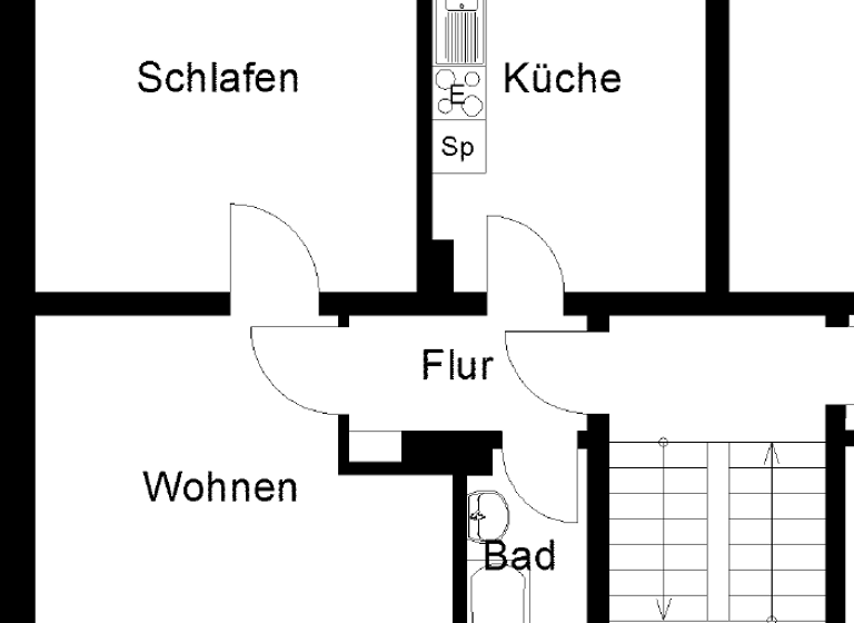 Wohnung zur Miete 378 € 2,5 Zimmer 56 m² 1. Geschoss frei ab sofort Baltzstraße 17 Wanne-Süd Herne 44652