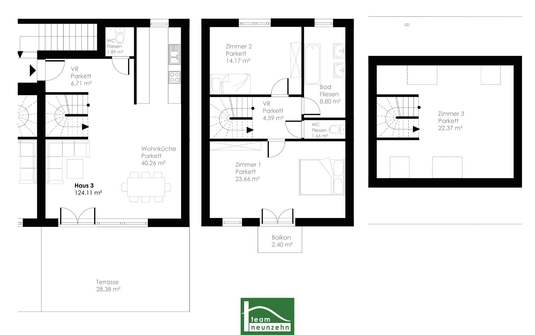 Reihenmittelhaus zum Kauf 469.000 € 4 Zimmer 124,1 m²<br/>Wohnfläche Hauptstraße 27 Achau 2481