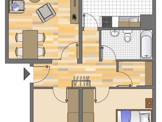 Wohnung zur Miete 499 € 3 Zimmer 75,3 m² EG Möllmannsweg 11 Hassel Gelsenkirchen-Nord 45896