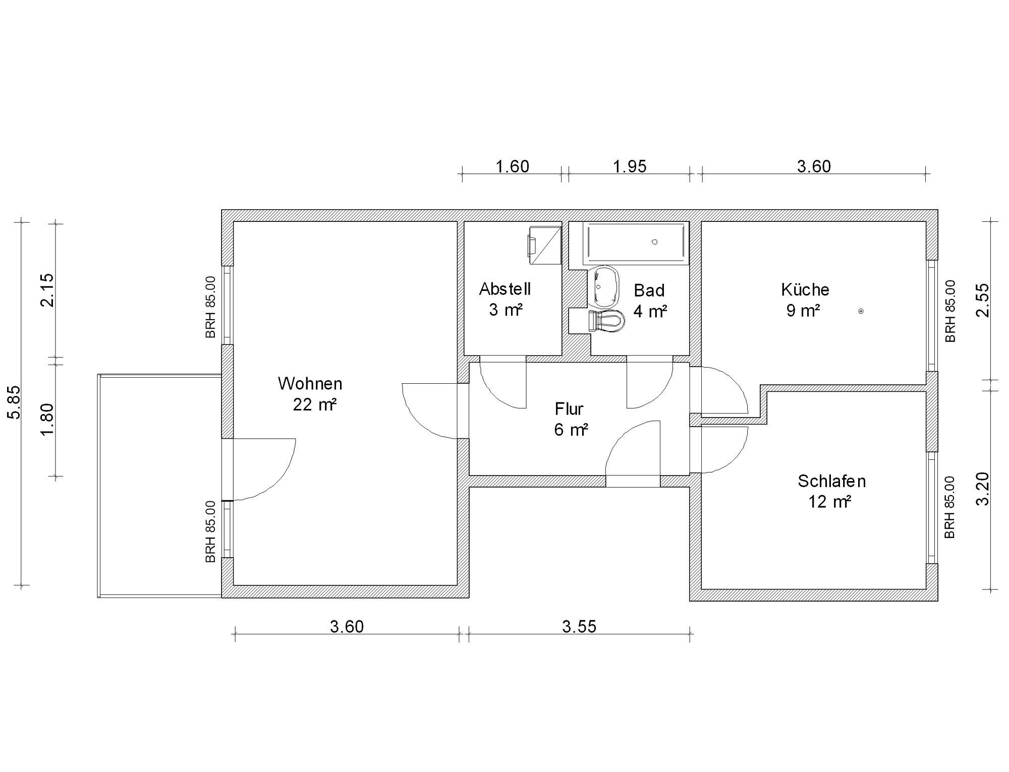 Wohnung zur Miete 331 € 2 Zimmer 59 m²<br/>Wohnfläche 3.<br/>Geschoss Komarowstraße 22 Eckersbach 275 Zwickau 08066