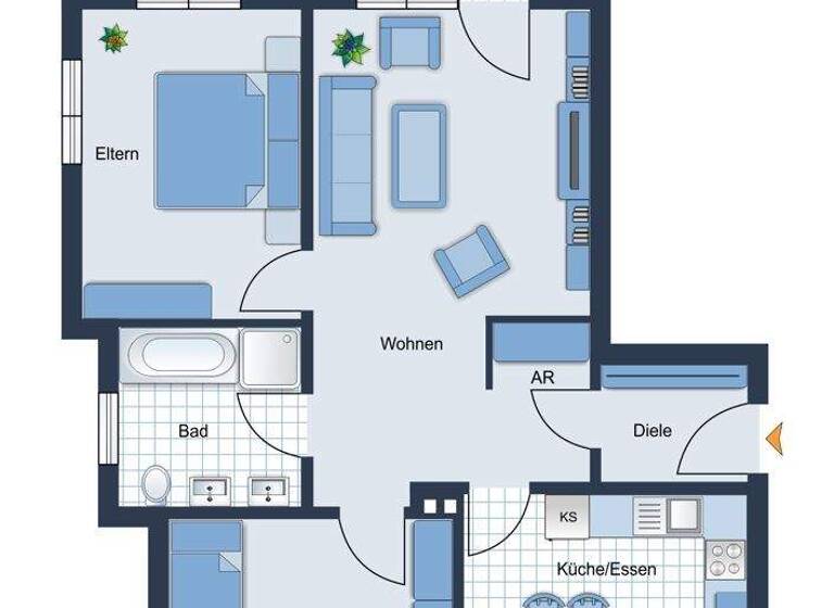 Wohnung zum Kauf 208.000 € 3 Zimmer 82,5 m² Oeslau Rödental 96472