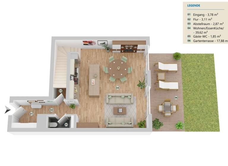 Wohnung zum Kauf provisionsfrei 1.080.000 € 3 Zimmer 120,3 m² EG Ölmühlweg 16a Königstein Königstein im Taunus 61462